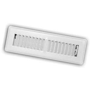 Everbilt Floor Air Register 2 in. x 10 in. 2-Way Steel Air Register, White